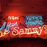 Inside Sammy's neon lights